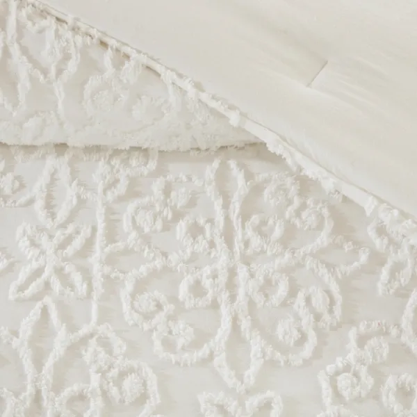 Comforters-Kirkland's Home Floral California King 4-Pc. Comforter Set White