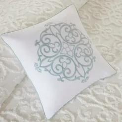 Comforters-Kirkland's Home Floral California King 4-Pc. Comforter Set White