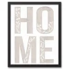Wall Quotes & Signs-Kirkland's Home Floral Home Black Framed Canvas Art Print Black/White/Gray