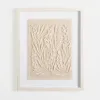 Framed Art-Kirkland's Home Floral On Glass And Natural Linen Framed Art Print White/Tan