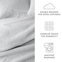 Quilts-Kirkland's Home Floral Stitch 3-Pc. King Quilt Set Gray