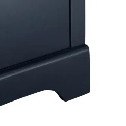 Bathroom Furniture-Kirkland's Home Florence Navy Wood Backsplash Sink Vanity Blue
