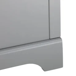 Bathroom Furniture-Kirkland's Home Florence Wood Backsplash Sink Vanity Gray