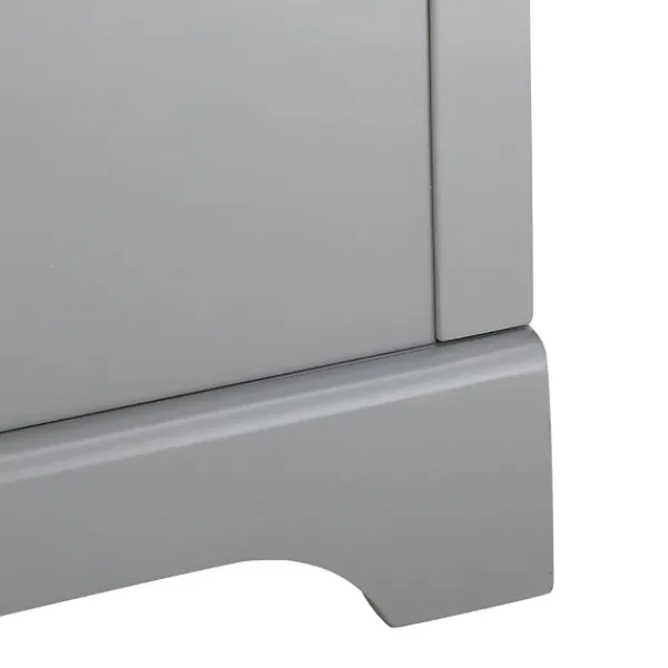 Bathroom Furniture-Kirkland's Home Florence Wood Backsplash Sink Vanity Gray