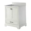 Bathroom Furniture-Kirkland's Home Florence Wood Backsplash Sink Vanity White