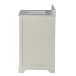 Bathroom Furniture-Kirkland's Home Florence Wood Backsplash Sink Vanity White