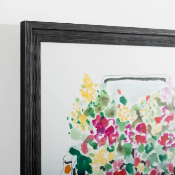 Framed Art-Kirkland's Home Flower Bed Pickup Truck Framed Art Print White/Black/Multi
