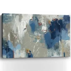 Canvas Art-Kirkland's Home Fluttered Giclee Canvas Art Print Gray/Blue