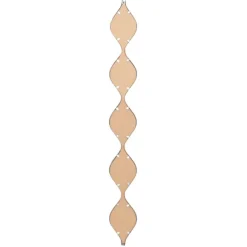 Decorative Mirrors-Kirkland's Home Foil Slim Stacked Teardrops Wall Mirror Silver