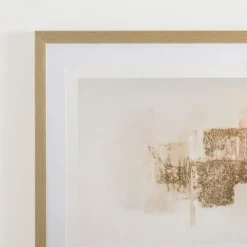 Framed Art-Kirkland's Home Foil Strokes Embossed Framed Art Print Gold