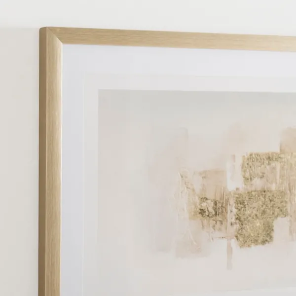 Framed Art-Kirkland's Home Foil Strokes Embossed Framed Art Print Gold