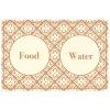 Kitchen & Floor Mats-Kirkland's Home Food And Water Bowl Floor Mat, 15X23 Tan