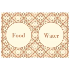 Kitchen & Floor Mats-Kirkland's Home Food And Water Bowl Floor Mat, 15X23 Tan