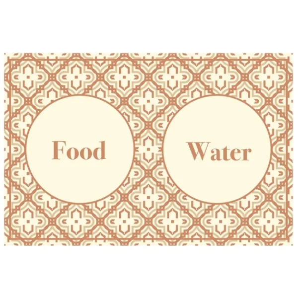 Kitchen & Floor Mats-Kirkland's Home Food And Water Bowl Floor Mat, 15X23 Tan