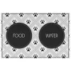 Kitchen & Floor Mats-Kirkland's Home Food And Water Bowl Floor Mat, 15X23 Black/White