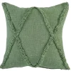 Pillows-Kirkland's Home Forest Fringe Diamond Pillow, 20 In. Green