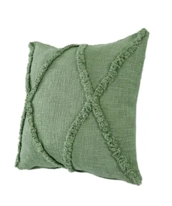 Pillows-Kirkland's Home Forest Fringe Diamond Pillow, 20 In. Green