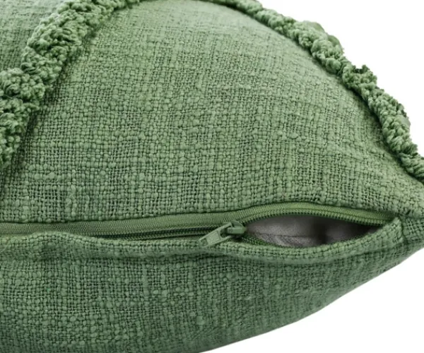 Pillows-Kirkland's Home Forest Fringe Diamond Pillow, 20 In. Green