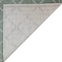 Outdoor Rugs-Kirkland's Home Forest Geo Lattice Outdoor Area Rug, 6X9 Green