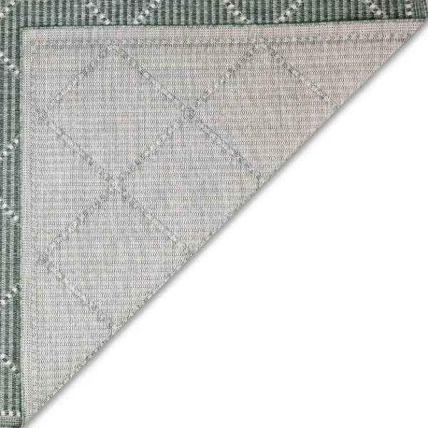 Outdoor Rugs-Kirkland's Home Forest Geo Lattice Outdoor Area Rug, 7X9 Green