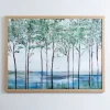 Framed Art-Kirkland's Home Forest Peak Wood Framed Art Print Blue/Green