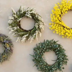 Wreaths-Kirkland's Home Forsythia Flowers Wreath Yellow