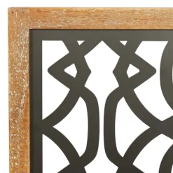 Wall Plaques-Kirkland's Home Framed Matte Black Metal Wall Plaques, Set Of 4 Black/Brown