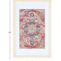 Wall Plaques-Kirkland's Home Framed Textile Wall Plaque Red