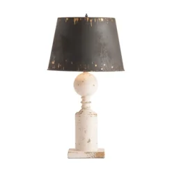 Table Lamps-Kirkland's Home Fran Farmhouse Metal Shade Table Lamp Black
