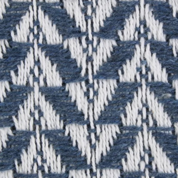 Blankets & Throws-Kirkland's Home French And White Arrowhead Throw Blue