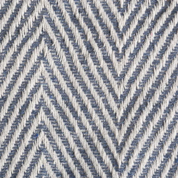 Blankets & Throws-Kirkland's Home French Chevron And Fringe Throw Blue