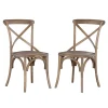 Dining Chairs-Kirkland's Home French Country X-Back Dining Chairs, Set Of 2 Gray