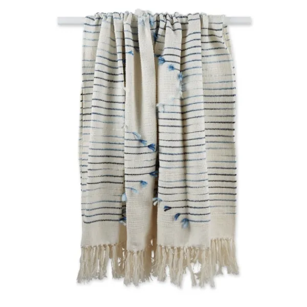 Blankets & Throws-Kirkland's Home French Diamond Cut Throw Blue