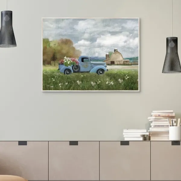 Framed Art-Kirkland's Home Fresh Country Picks Framed Wall Art Blue/Tan/White