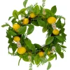 Wreaths-Kirkland's Home Fresh Daisies And Lemons Wreath Green/Yellow/White