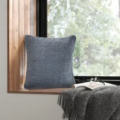 Pillows-Kirkland's Home Frost Woven Accent Pillow Blue