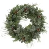 Wreaths-Kirkland's Home Frosted Pine Needle And Pinecone Pre-Lit Wreath Green/Brown