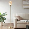 Floor Lamps-Kirkland's Home Frosted Starlight Golden Floor Lamp White