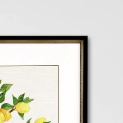 Framed Art-Kirkland's Home Fruit Topiary Giclee Black Framed Prints, Set Of 2 Ivory/Green/Multi
