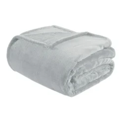 Blankets & Throws-Kirkland's Home Full/Queen Oversize Plush Blanket Gray