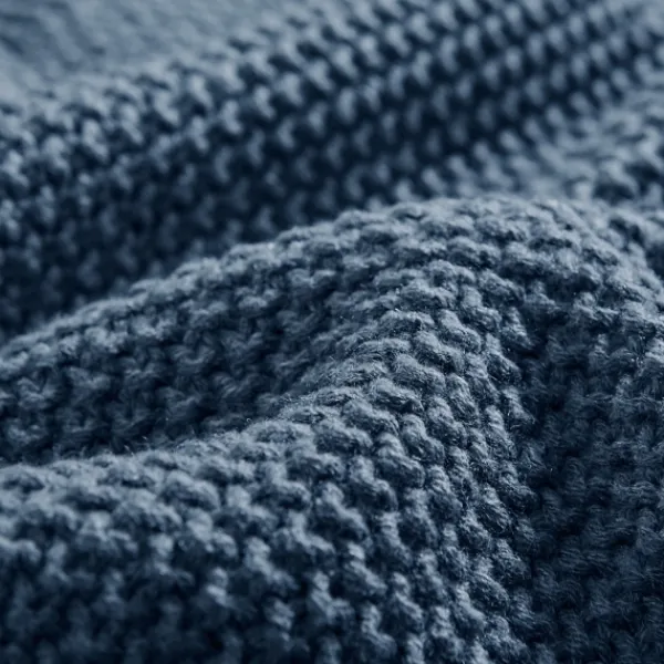 Blankets & Throws-Kirkland's Home Full/Queen Rylan Knit Blanket Blue