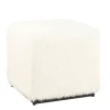 Benches & Ottomans-Kirkland's Home Fur Cube Ottoman White