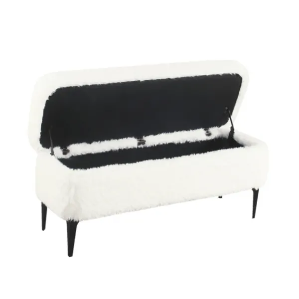 Benches & Ottomans-Kirkland's Home Fur Storage Bench White