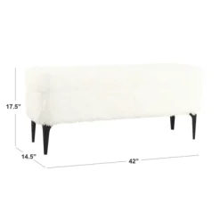 Benches & Ottomans-Kirkland's Home Fur Storage Bench White