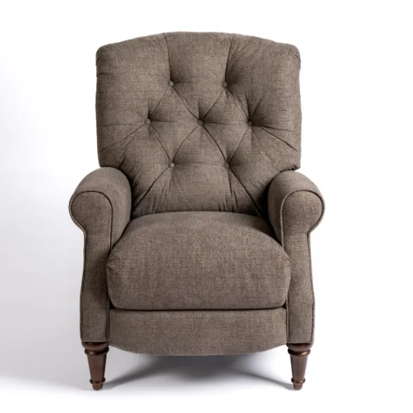 Accent Chairs-Kirkland's Home Gabor Ash Tufted Upholstered Recliner Gray