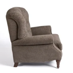 Accent Chairs-Kirkland's Home Gabor Ash Tufted Upholstered Recliner Gray
