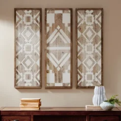 Wall Plaques-Kirkland's Home Gail Wooden Plaques, Set Of 3 Brown