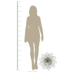Wall Plaques-Kirkland's Home Galvanized Daisy Plaque Silver/Blue