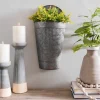 Wall Storage-Kirkland's Home Galvanized Metal Ribbed Wall Pocket