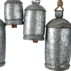 Decorative Accents-Kirkland's Home Galvanized Round Bells Wall Plaque Silver